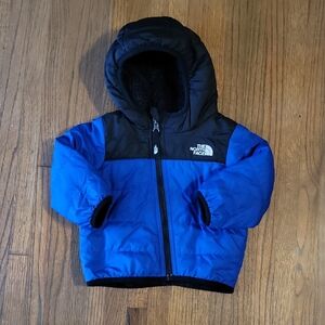 The North Face Kids' Blue and Black Hooded Jacket